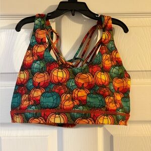 CVG Pumpkin Strappy Sports Bra - Multi-Color sz large